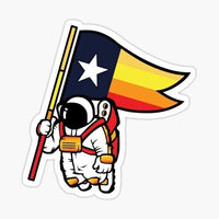 
              Houston Astros Astronaut Flag Sticker
            