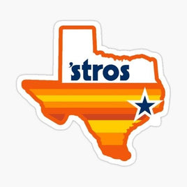 Texas Astros State Sticker- MLB Baseball