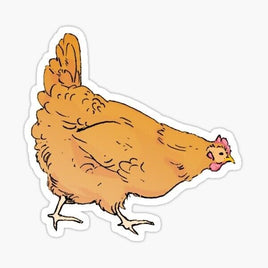 Brown Chicken - Sticker Apple