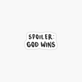 God Wins - Sticker Apple