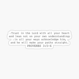 Proverbs 3-5 - Sticker Apple