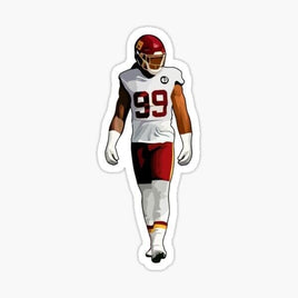 Washington Commanders Player Walking - Sticker Apple