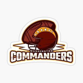 Washington Commanders Football and Helmet - Sticker Apple