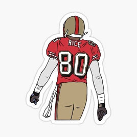 Jerry Rice - San Francisco 49er's - Sticker Apple