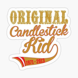 ORIGINAL CANDLESTICK KID - San Francisco 49er's - Sticker Apple