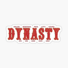 Dynasty - San Francisco 49er's - Sticker Apple