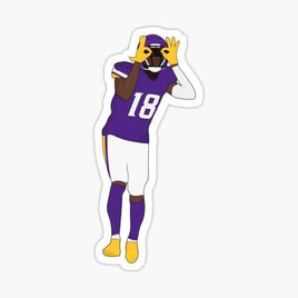 Jefferson Griddy - Minnesota Vikings - Sticker Apple