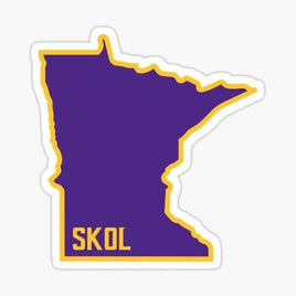 SKOL State- Minnesota Vikings - Sticker Apple