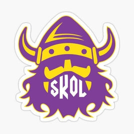 Nordic Helmet - Minnesota Vikings - Sticker Apple