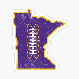 Retro State - Minnesota Vikings - Sticker Apple