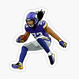 Dalvin Cook Leaps - Minnesota Vikings - Sticker Apple