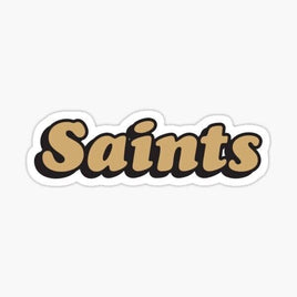 Saints Bubble Letters - New Orleans Saints - Sticker Apple