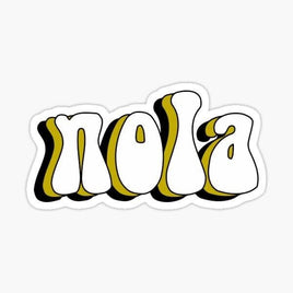 NOLA Bubble Letters- New Orleans Saints - Sticker Apple