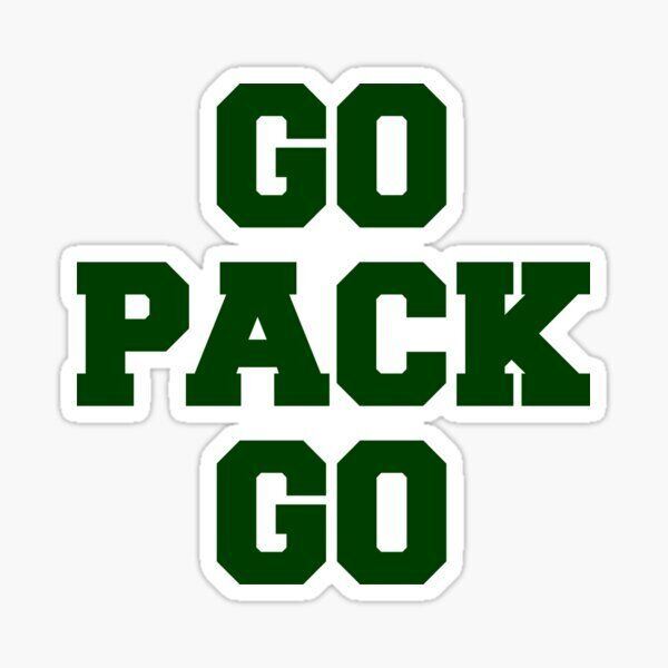 Go Pack Go Green Bay Packers Vinyl Waterproof Football Sticker 