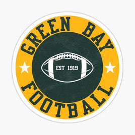 Green Bay Circle - Green Bay Packers - NFL Football - Sports Decal - Sticker