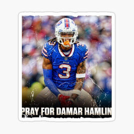 Damar Picture Drawn Pray - Buffalo Bills - NFL Football - Sports Decal - Sticker