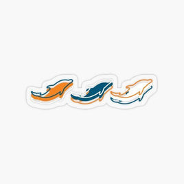 Miami Dolphins Pattern - Miami Dolphins - NFL Football - Sports Decal - Sticker