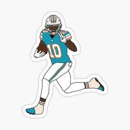 Tyreek Hill Peace Sign - Miami Dolphins - NFL Football - Sports Decal - Sticker