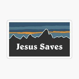 Jesus Saves Mountain View - Bible - Religious - Stickers - Decals