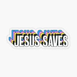 Jesus Saves 3D - Bible - Religious - Stickers - Decals