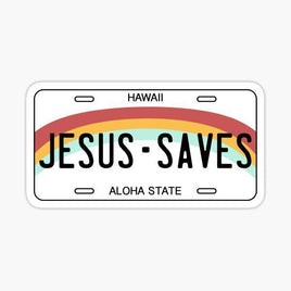 Jesus Saves Hawaii - Bible - Religious - Stickers - Decals