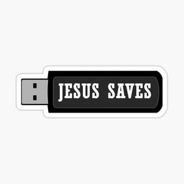 Jesus Saves USB - Bible - Religious - Stickers - Decals