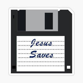 Jesus Saves Disk - Bible - Religious - Stickers - Decals