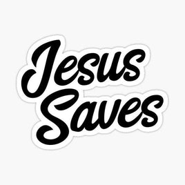 Jesus Saves Cursive - Bible - Religious - Stickers - Decals