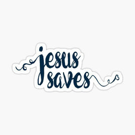 Jesus Saves Design - Bible - Religious - Stickers - Decals